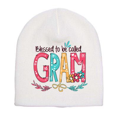 Mothers Day Gift Blessed To Be Called Gram Short Acrylic Beanie