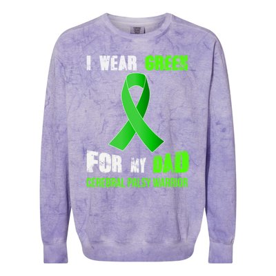 My Dad Great Gift My Cerebral Palsy Warrior Gift Colorblast Crewneck Sweatshirt