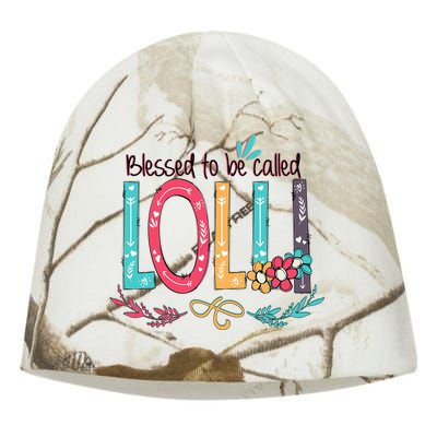 Mothers Day Gift Blessed To Be Called Lolli Kati - Camo Knit Beanie