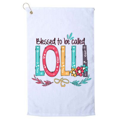 Mothers Day Gift Blessed To Be Called Lolli Platinum Collection Golf Towel