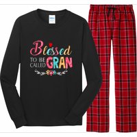 Mothers Day Gift Blessed To Be Called Gran Long Sleeve Pajama Set