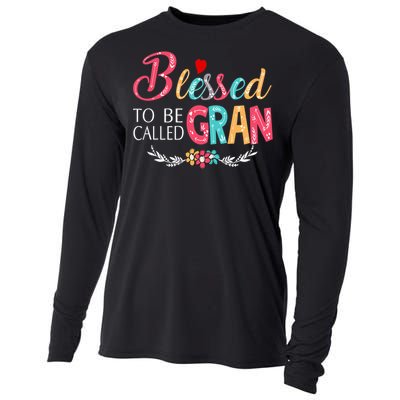 Mothers Day Gift Blessed To Be Called Gran Cooling Performance Long Sleeve Crew