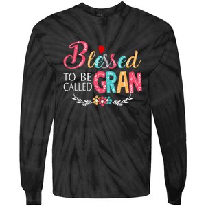 Mothers Day Gift Blessed To Be Called Gran Tie-Dye Long Sleeve Shirt