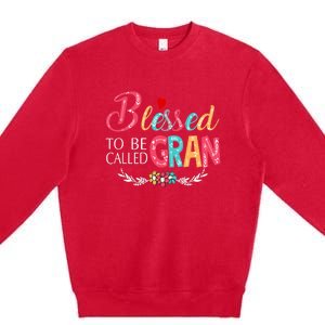 Mothers Day Gift Blessed To Be Called Gran Premium Crewneck Sweatshirt