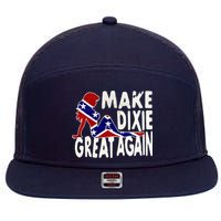 Make Dixie Great Again Civil War Flag 7 Panel Mesh Trucker Snapback Hat