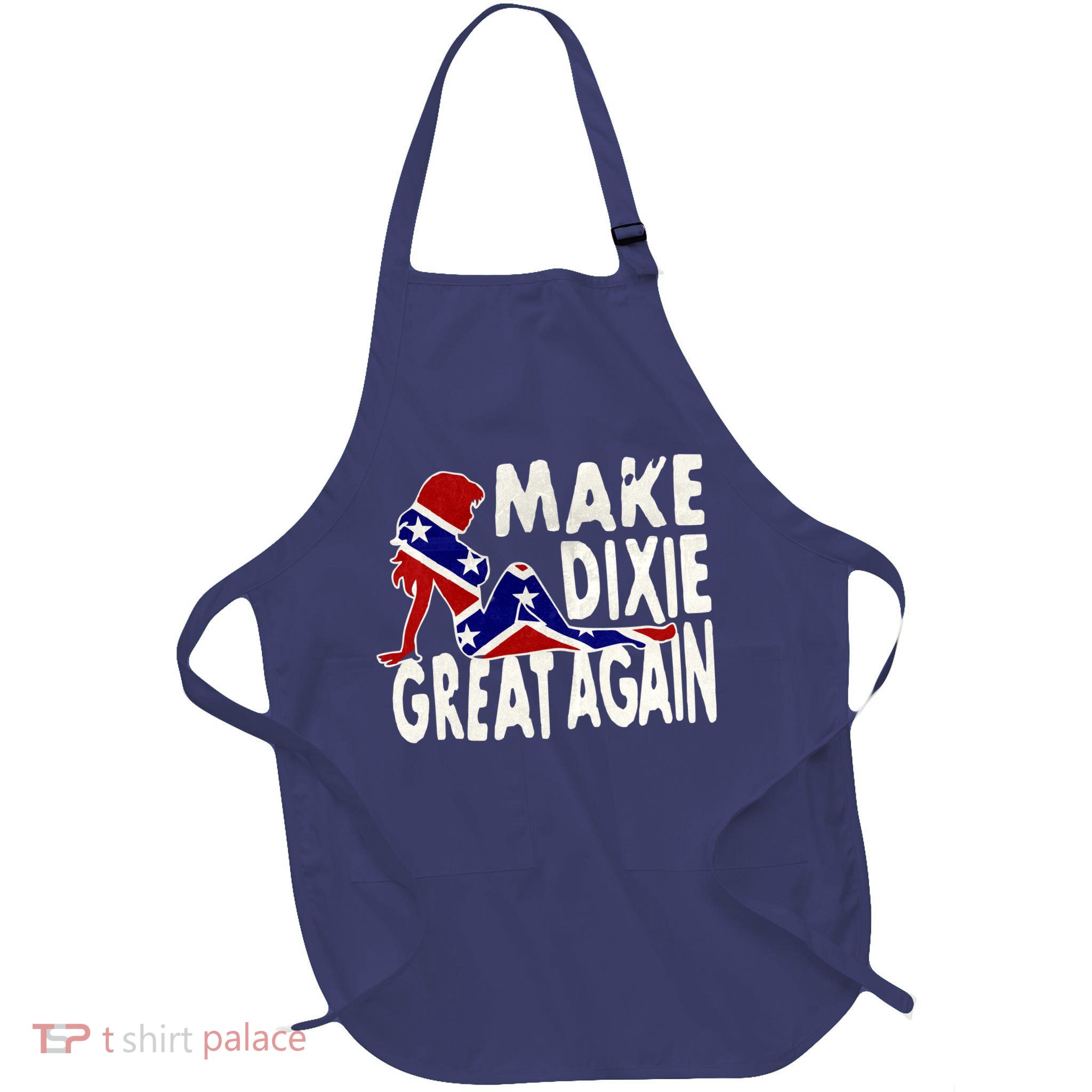 Make Dixie Great Again Civil War Flag Full-Length Apron With Pockets