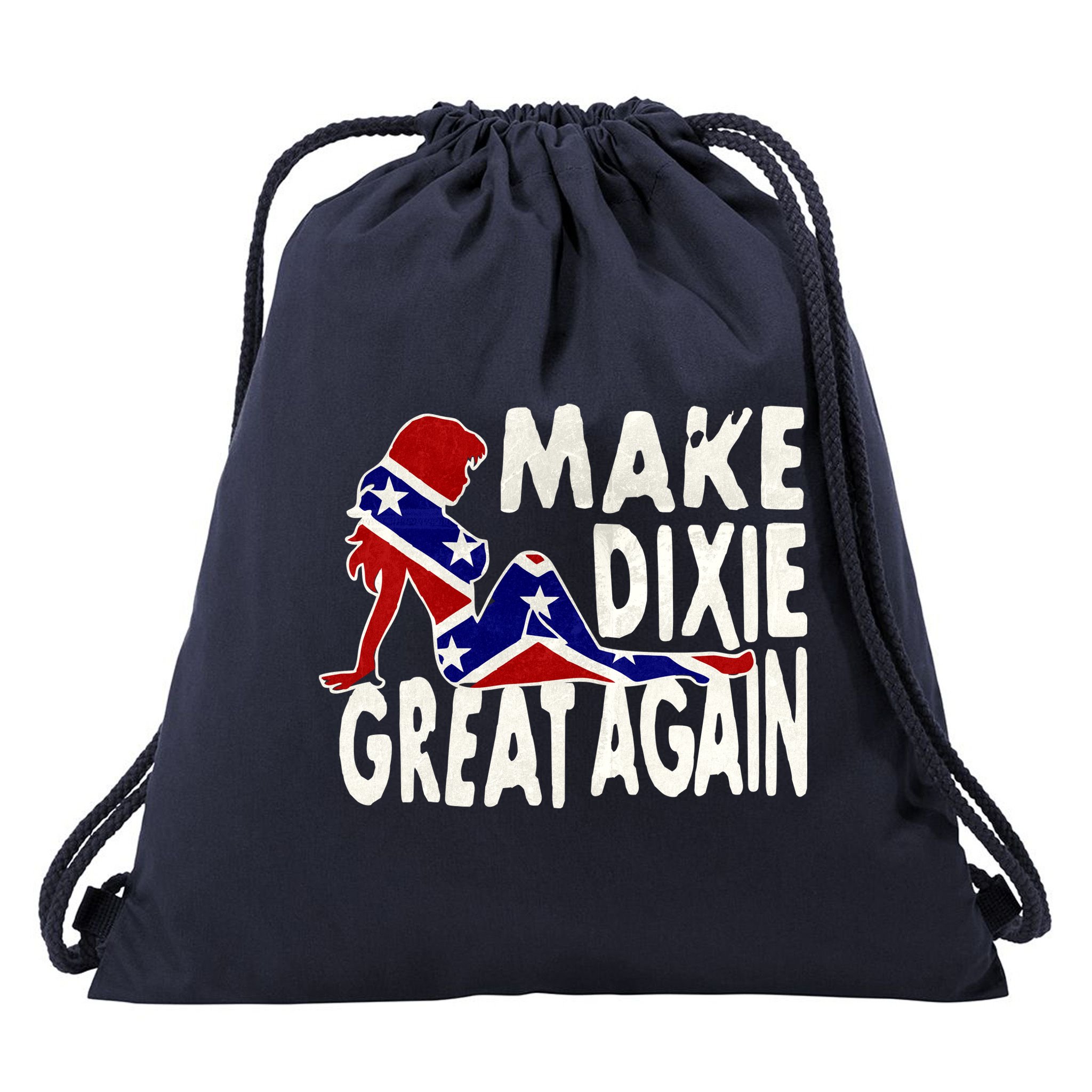 Make Dixie Great Again Civil War Flag Drawstring Bag