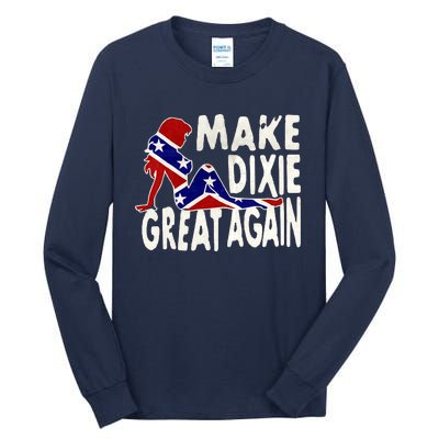 Make Dixie Great Again Civil War Flag Tall Long Sleeve T-Shirt