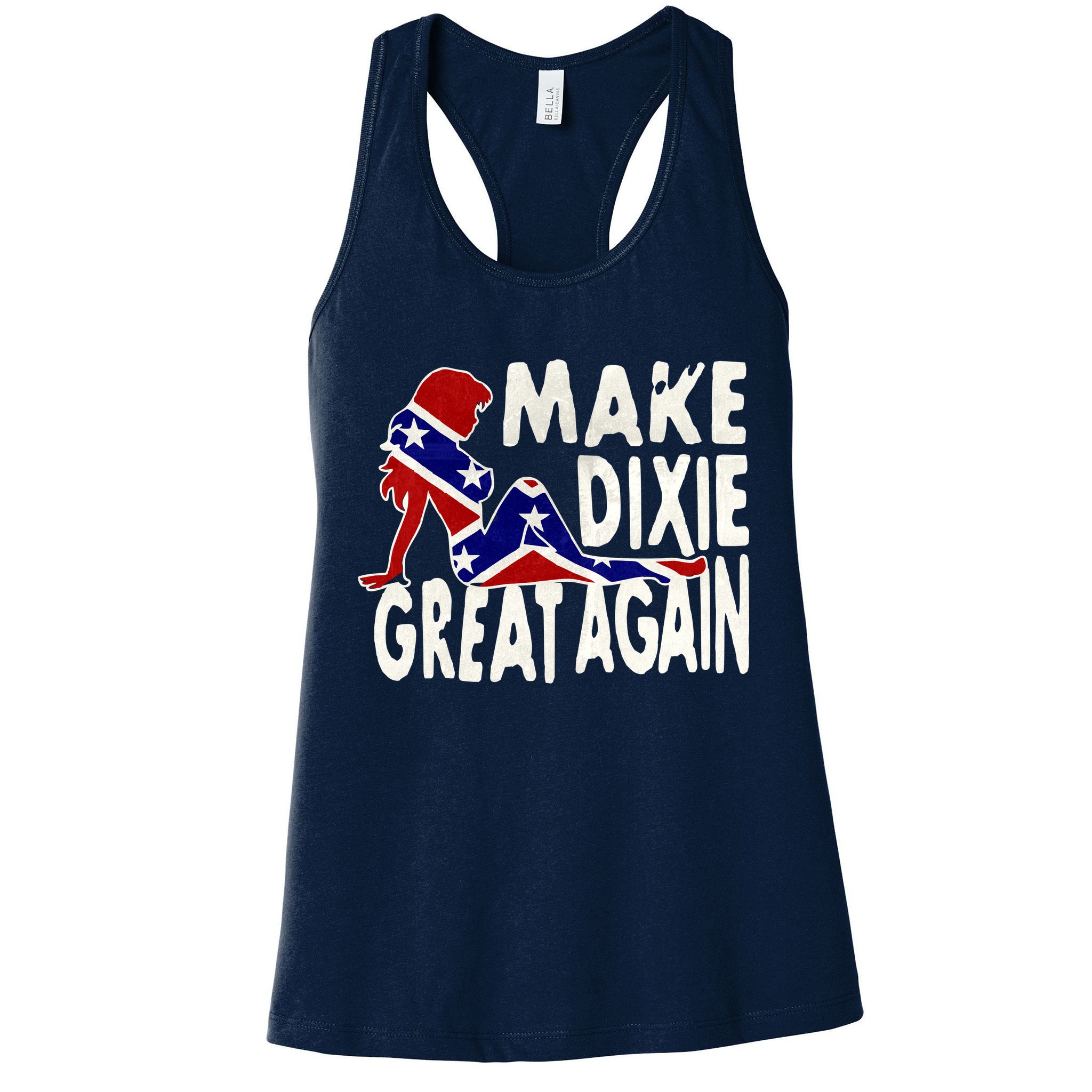 Make Dixie Great Again Civil War Flag Womens Tank Top