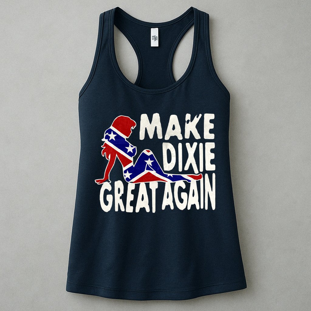 Make Dixie Great Again Civil War Flag Womens Tank Top