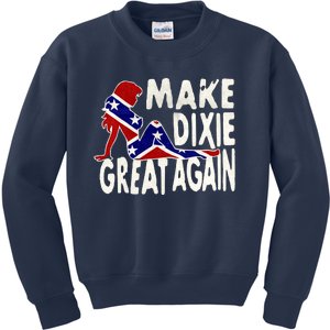 Make Dixie Great Again Civil War Flag Kids Sweatshirt