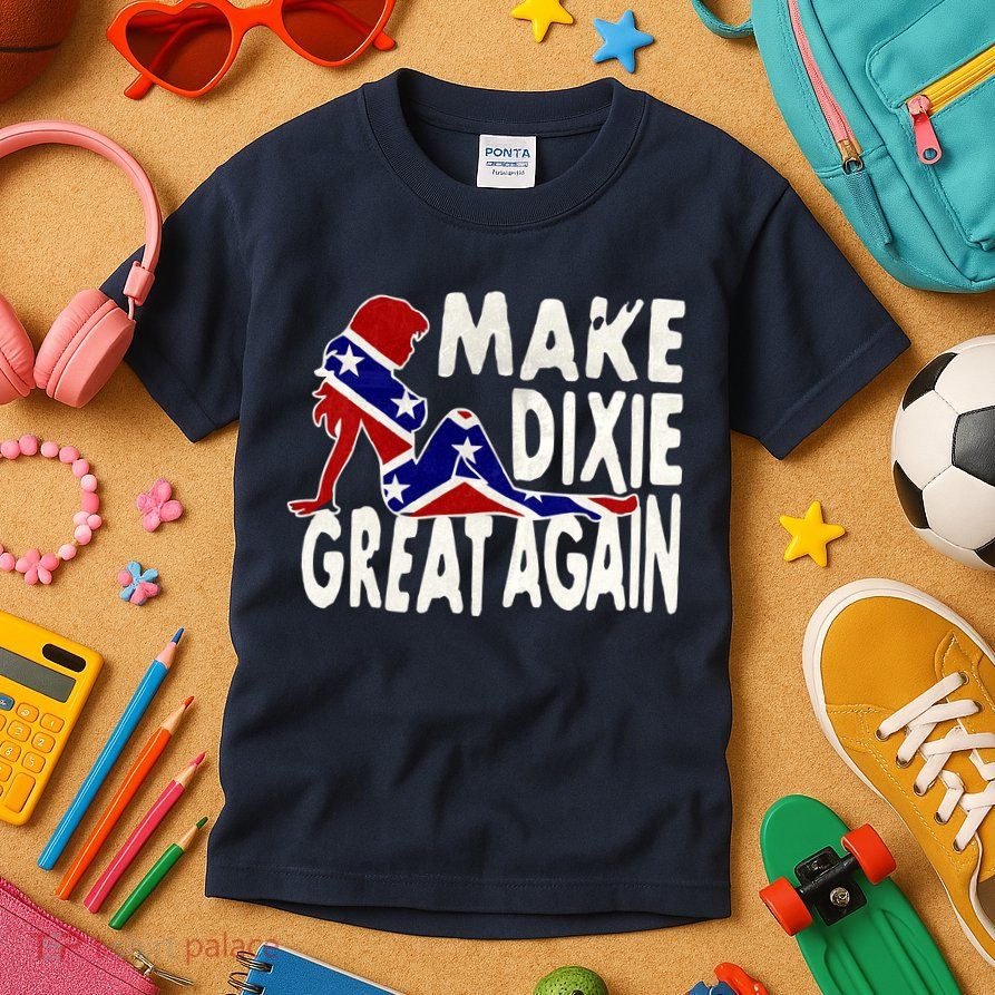 Make Dixie Great Again Civil War Flag Kids T-Shirt