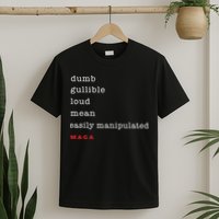 Maga Dumb Gullible Loud Mean Easily Manipulated T-Shirt