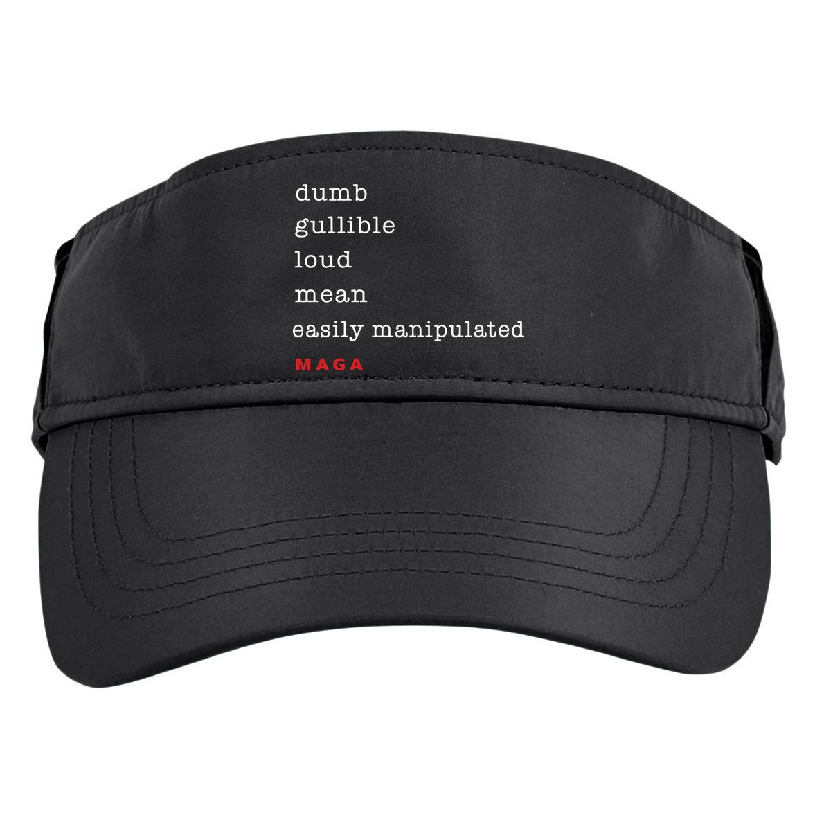 Maga Dumb Gullible Loud Mean Easily Manipulated Adult Drive Performance Visor