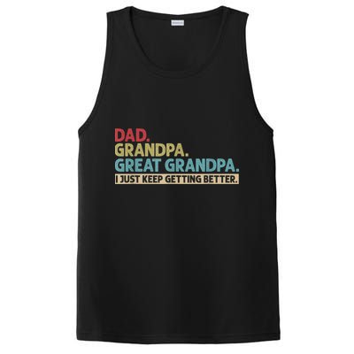 M.ens Dad Grandpa Great Grandpa I Just Keep Getting Better PosiCharge Competitor Tank