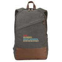 M.ens Dad Grandpa Great Grandpa I Just Keep Getting Better Cotton Canvas Backpack