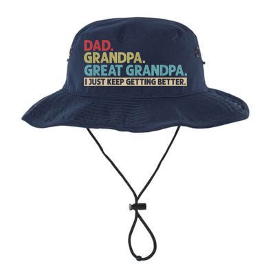 M.ens Dad Grandpa Great Grandpa I Just Keep Getting Better Bucket Hat