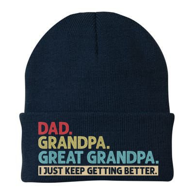 M.ens Dad Grandpa Great Grandpa I Just Keep Getting Better Beanie
