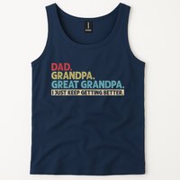 M.ens Dad Grandpa Great Grandpa I Just Keep Getting Better Tank Top