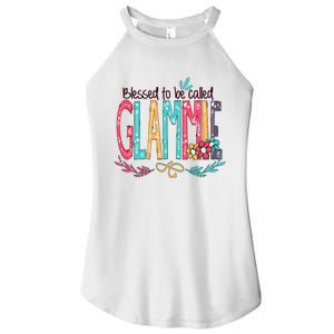 Mothers Day Gift Blessed To Be Called Glammie Women's Perfect Tri Rocker Tank