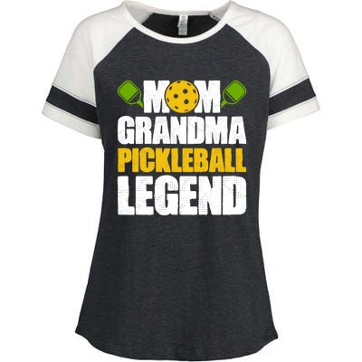 Mothers Day Grandma Pickleball Mom Grandma Pickleball Legend Cute Gift Enza Ladies Jersey Colorblock Tee