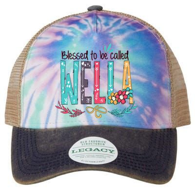 Mothers Day Gift Blessed To Be Called Wella Legacy Tie Dye Trucker Hat