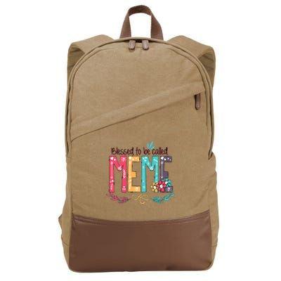 Mothers Day Gift Blessed To Be Called Meme Cotton Canvas Backpack