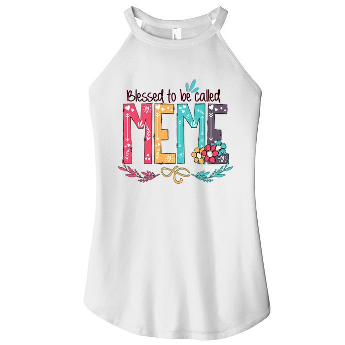 Mothers Day Gift Blessed To Be Called Meme Women’s Perfect Tri Rocker Tank