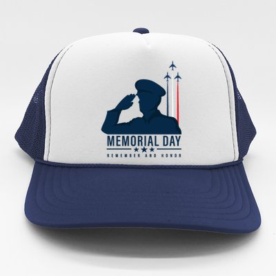 Memorial Day Gift Remember And Honor Cool Gift Trucker Hat