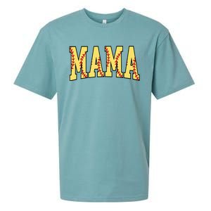 Mothers Day Gift For Softball Mama Sueded Cloud Jersey T-Shirt