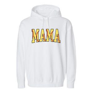 Mothers Day Gift For Softball Mama Garment-Dyed Fleece Hoodie