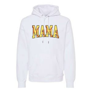 Mothers Day Gift For Softball Mama Premium Hoodie