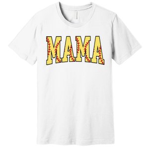 Mothers Day Gift For Softball Mama Premium T-Shirt