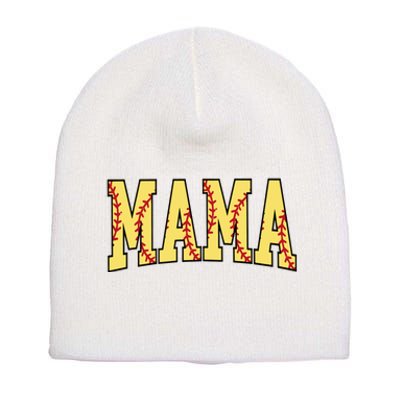 Mothers Day Gift For Softball Mama Short Acrylic Beanie