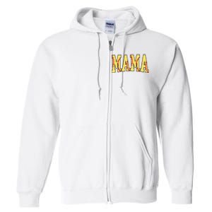 Mothers Day Gift For Softball Mama Full Zip Hoodie