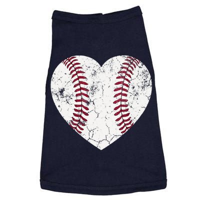 Mothers Day Gift Distressed Heart Baseball Heart Mom Mama Doggie Tank