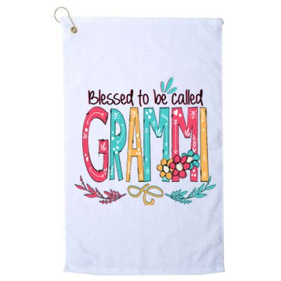 Mothers Day Gift Blessed To Be Called Grammi Platinum Collection Golf Towel