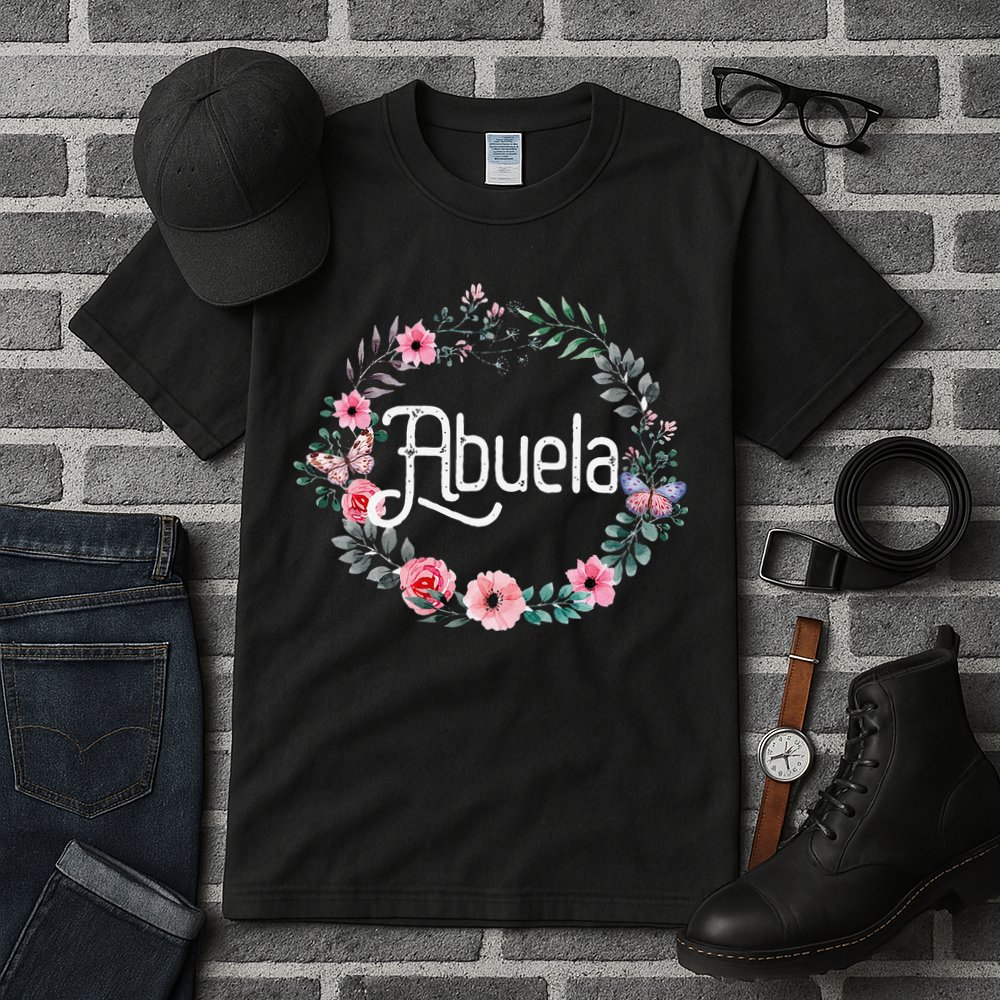 Mother's Day Gift For Spanish Grandma Floral Abuela Tall T-Shirt