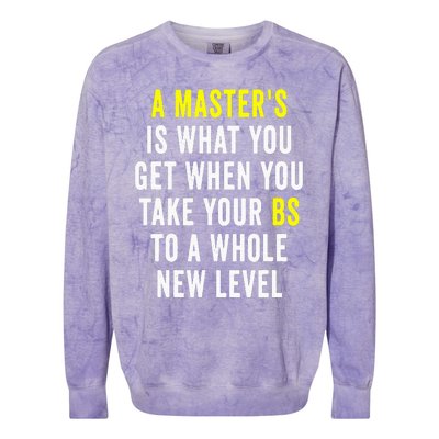 Masters Degree Graduation Colorblast Crewneck Sweatshirt