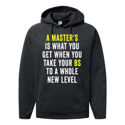 Masters Degree Graduation Performance Fleece Hoodie