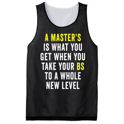 Masters Degree Graduation Mesh Reversible Basketball Jersey Tank