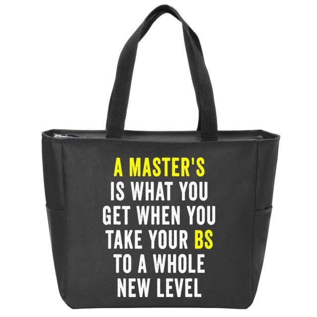 Masters Degree Graduation Zip Tote Bag