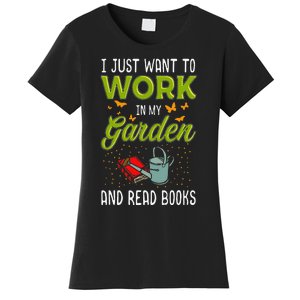 Mother's Day Gardening Gift Garden And Book Lover Women's T-Shirt