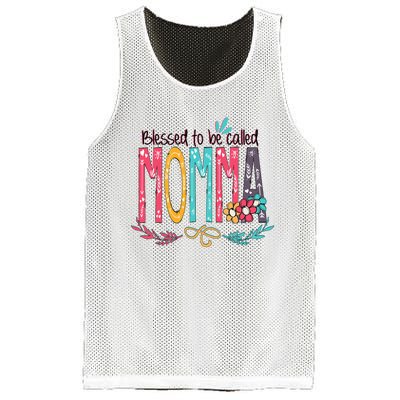 Mothers Day Gift Blessed To Be Called Momma Mesh Reversible Basketball Jersey Tank