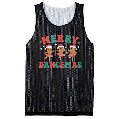 Merry Dancemas Gingerbread Ballet Dancer Christmas Ballerina Tank Top Mesh Reversible Basketball Jersey Tank