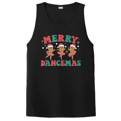 Merry Dancemas Gingerbread Ballet Dancer Christmas Ballerina Tank Top PosiCharge Competitor Tank