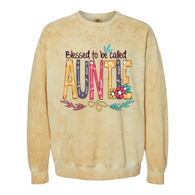 Mothers Day Gift Blessed To Be Called Auntie Colorblast Crewneck Sweatshirt