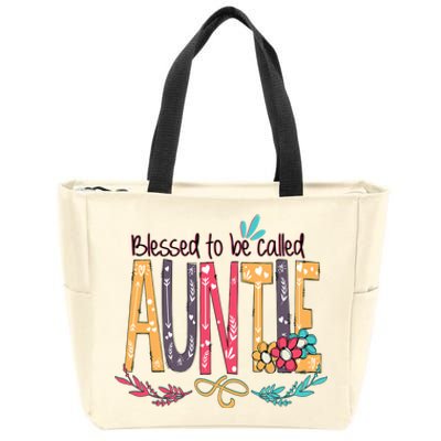 Mothers Day Gift Blessed To Be Called Auntie Zip Tote Bag