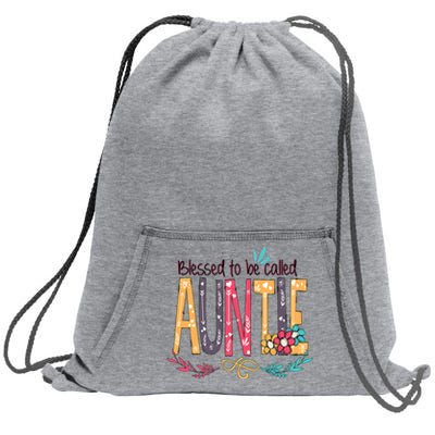 Mothers Day Gift Blessed To Be Called Auntie Sweatshirt Cinch Pack Bag