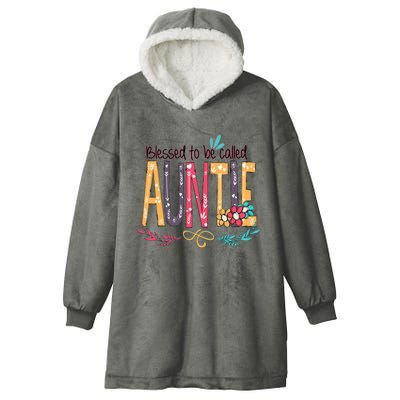 Mothers Day Gift Blessed To Be Called Auntie Hooded Wearable Blanket